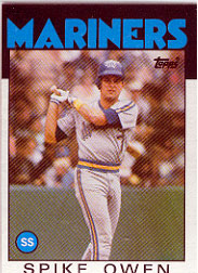 1986 Topps Baseball Cards      248     Spike Owen
